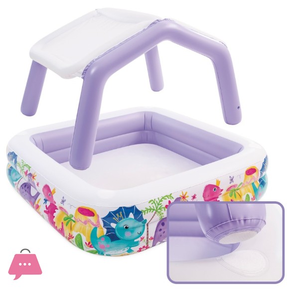 Intex Inflatable Removable Sun Shade Pool - 5 x 4 Feet - 57470