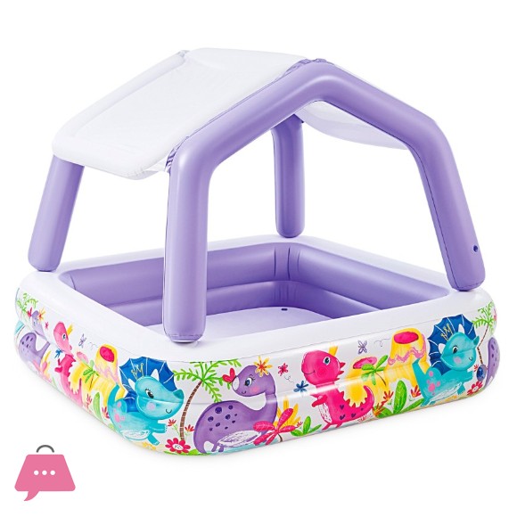 Intex Inflatable Removable Sun Shade Pool - 5 x 4 Feet - 57470