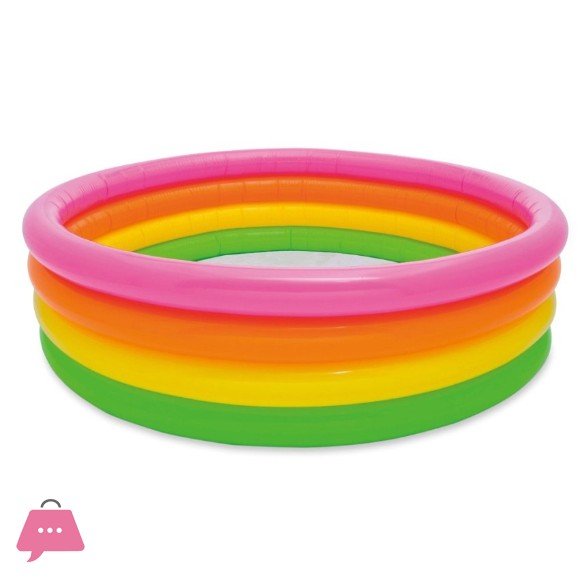 Intex Sunset Glow Four-Ring Pool - 5.5 Feet x 18 Inch - Age 3+ - 56441