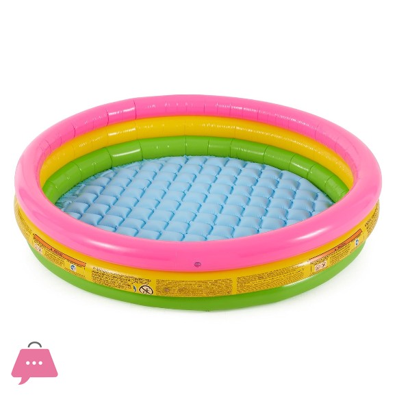 Intex Sunset Glow Pool - 4.8 Feet x 13 Inch - Age 3+ - 57422