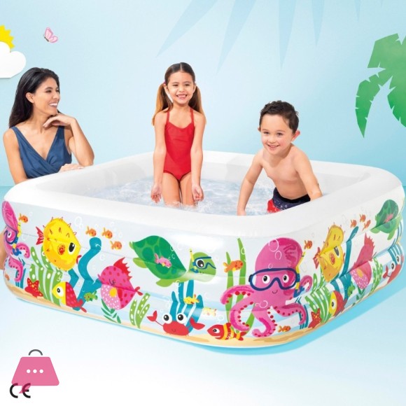 Intex Swim Center Clearview Aquarium Inflatable Pool 5.2 x 1.6 Feet - 57471