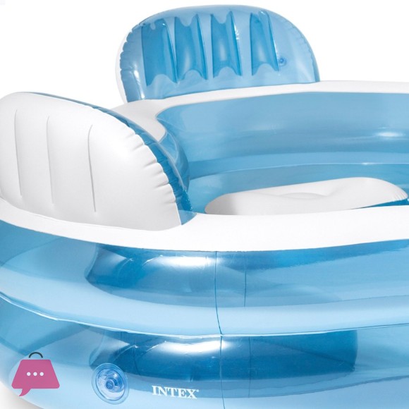 Intex Swim Center Family Lounge Inflatable Pool - 7.5 x 7.5 x 2.1 Feet - 56475