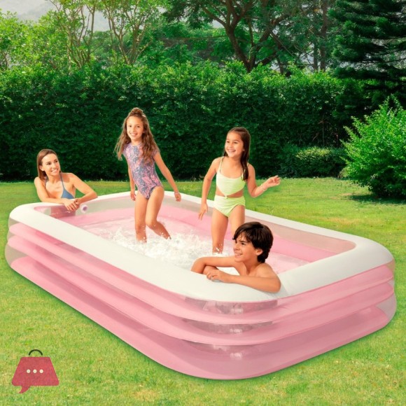 Intex Rectangular Swim Center Family Swimming Pool - 10 x 6 x 1.8 Feet - 58487