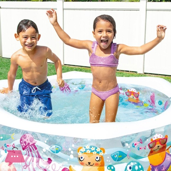 Intex Swim Center Ocean Reef Inflatable Pool - 6.25 x 5.8 x 2 Feet - 56493