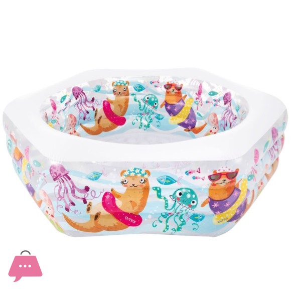 Intex Swim Center Ocean Reef Inflatable Pool - 6.25 x 5.8 x 2 Feet - 56493