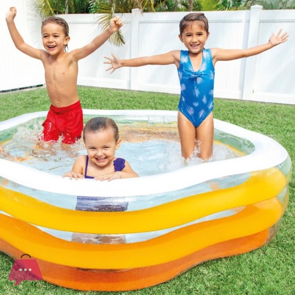Intex Swim Center Summer Colors Pool - 6 x 5.9 x 1.75 Feet - Age 3+ - 56495