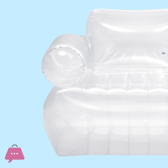 INTEX Transparent Inflatable Armchair with Arms 109x107x79 cm - 66502