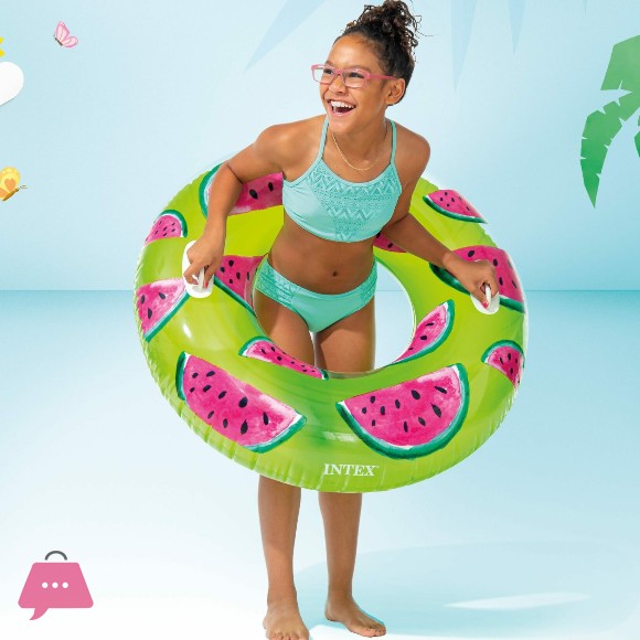 Intex Tropical Fruit Tube Swim Ring with Handle 42 Inch - 56261