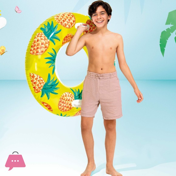 Intex Tropical Fruit Tube Swim Ring with Handle 42 Inch - 56261