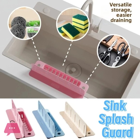 Kitchen Sink Splash Guard and Caddy