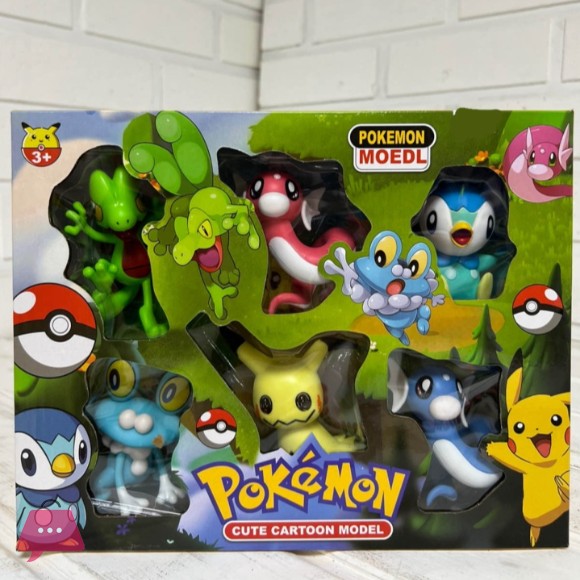 Pokemon Pikachu Figurines 6 pcs 9.5 cm
