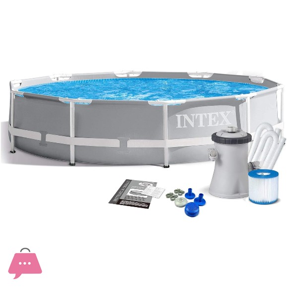 Prism Frame Above Ground Pool Round With Filter -10Feet x 30Inch - 26702