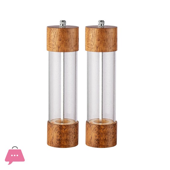 Salt and Pepper Grinder Manual Refillable Salt and Pepper Mill 1Pcs