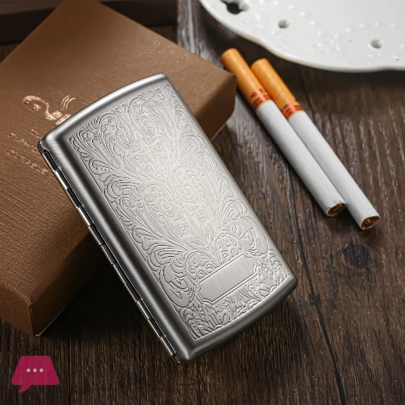Silver Cigarette Case Steel Silver Cigarette