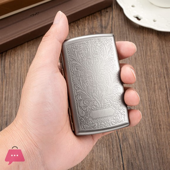 Silver Cigarette Case Steel Silver Cigarette
