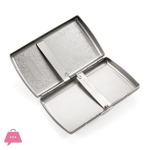 Silver Cigarette Case Steel Silver Cigarette