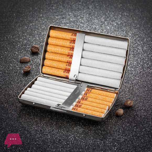 Silver Cigarette Case Steel Silver Cigarette