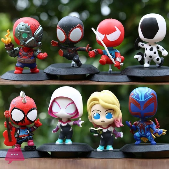 Spider-Verse Chibi Figure Set 4 Pcs
