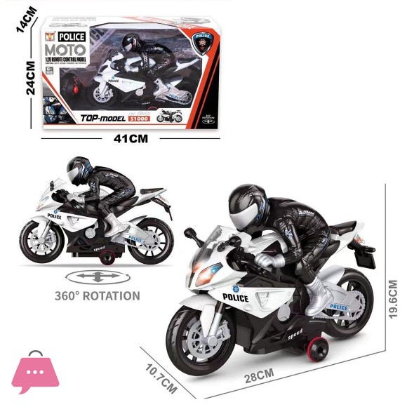Sports Bike Remote Control Rechargeable R/C 1:20 Bike With Light And Music - 565-R4