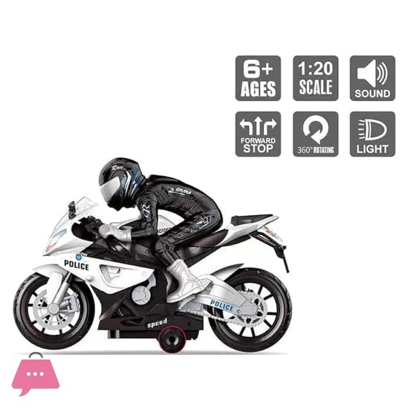 Sports Bike Remote Control Rechargeable R/C 1:20 Bike With Light And Music - 565-R4