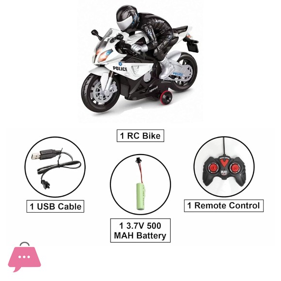 Sports Bike Remote Control Rechargeable R/C 1:20 Bike With Light And Music - 565-R4