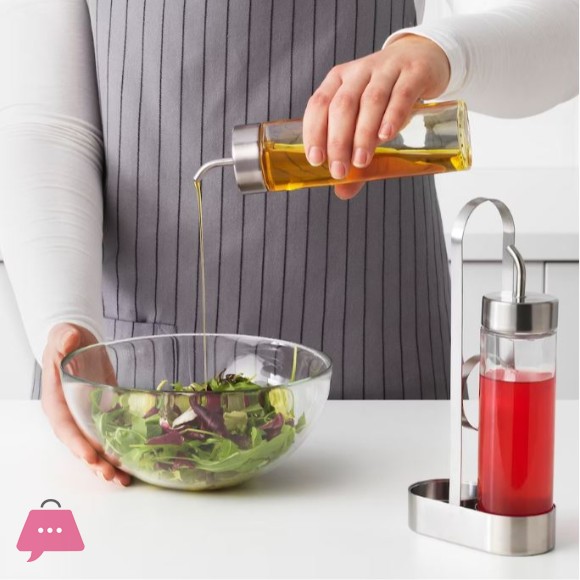 Vinegar and Oil Bottle Set IKEA 3 Piece