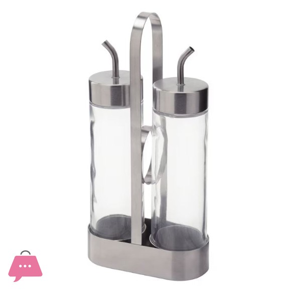 Vinegar and Oil Bottle Set IKEA 3 Piece