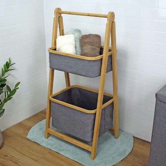 2-3 Tier Bamboo Storage Basket