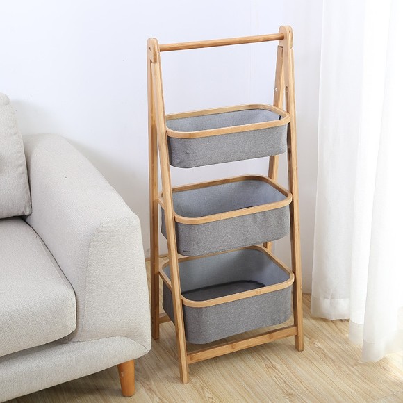 2-3 Tier Bamboo Storage Basket