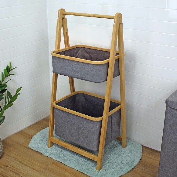 2-3 Tier Bamboo Storage Basket