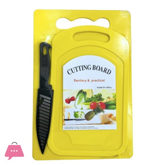 3 in 1 Colored Plastic Cutting Board Set Food Chopping