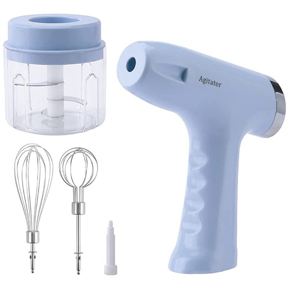 3 in 1 Wireless Electric Egg Beater and Garlic Chopper Wireless 3 Speed Mini Mixer Electric Food Blender Handheld Mixer