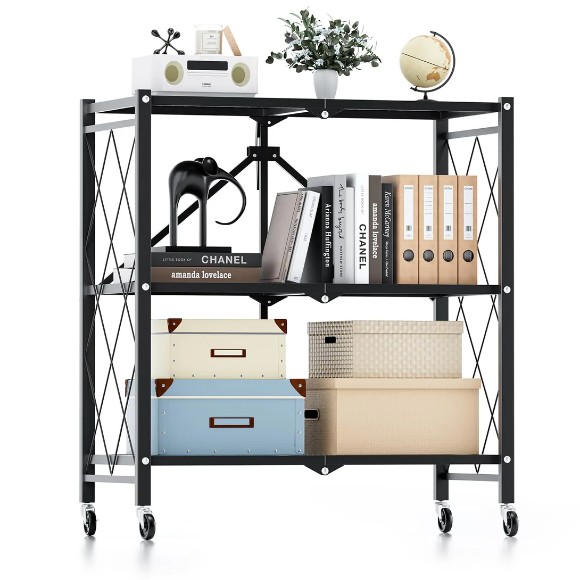 3-Shelf Multi-Purpose Iron Trolley Organizing Stand