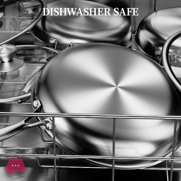 304 Stainless Steel Honeycomb Laser Coated Non-stick Frying Pan with Lid Induction Safe