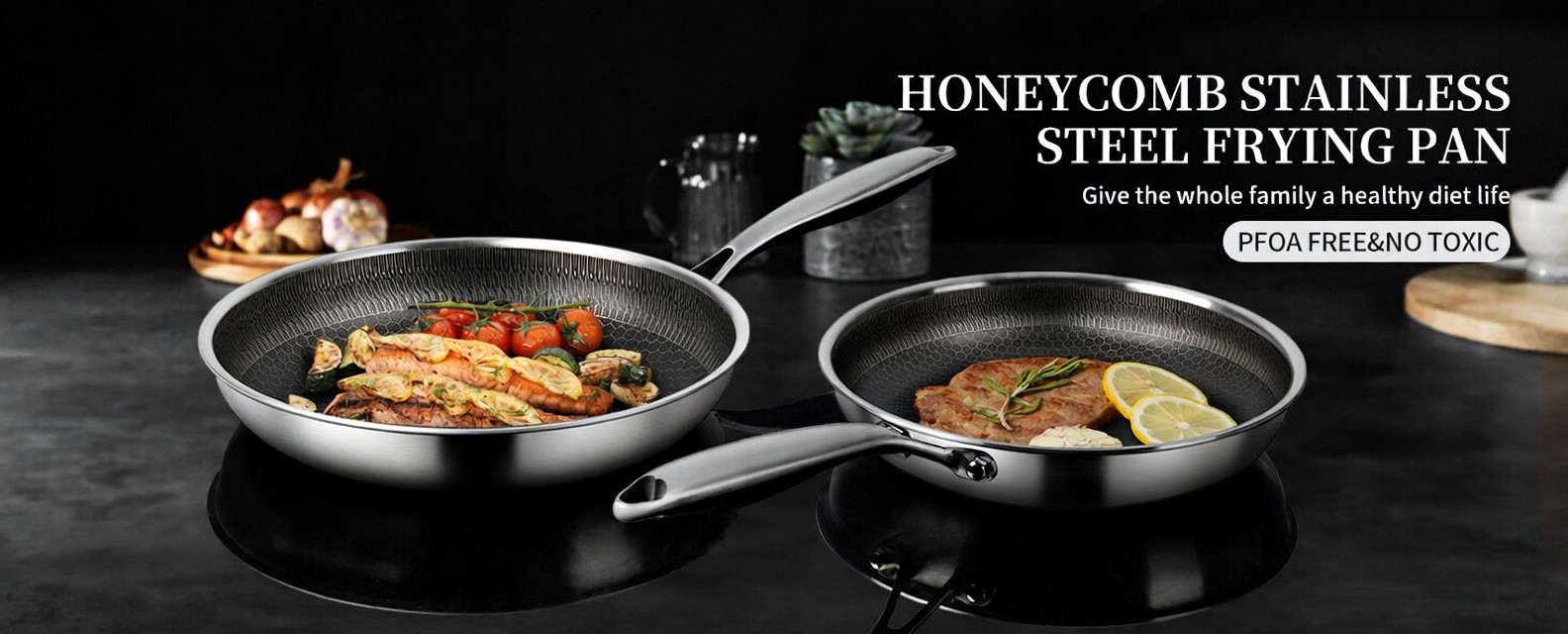 304-stainless-steel-honeycomb-laser-coated-non-stick-frying-pan-with-lid-induction-safe