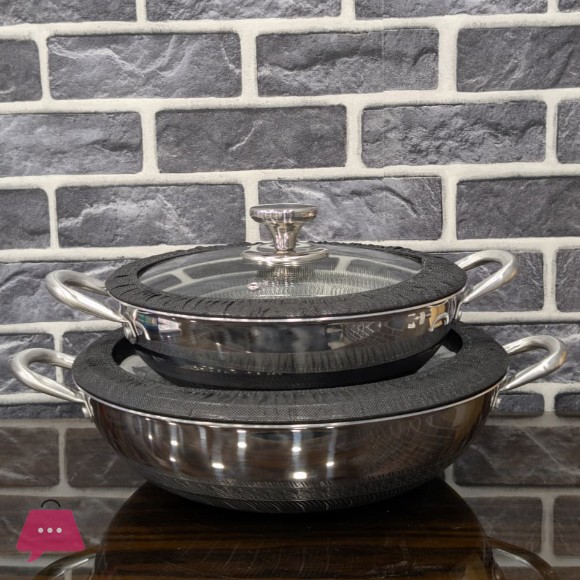 304 Stainless Steel Honeycomb Laser Coated Non-stick Wok with lid Induction Cooker Gas Stove Universal Wok
