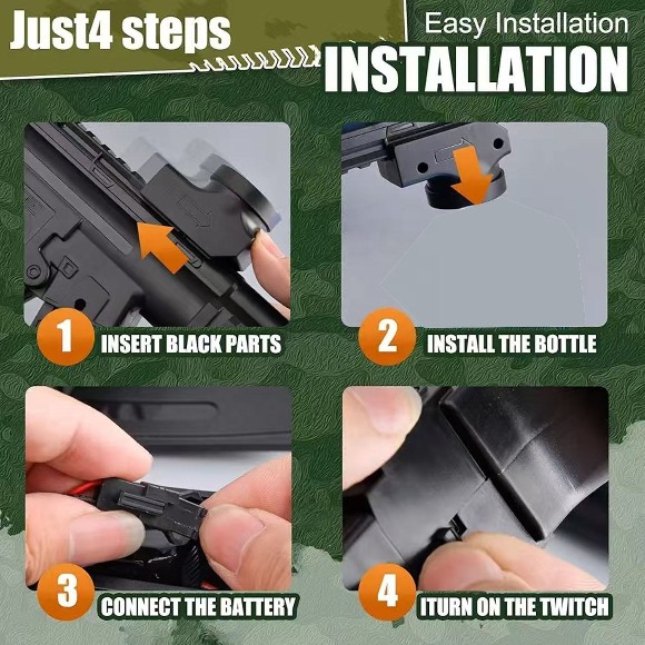50CM Electric Gel Ball Blaster MP5 Rechargeable High Speed Automatic Splatter GEL Bullet Gun