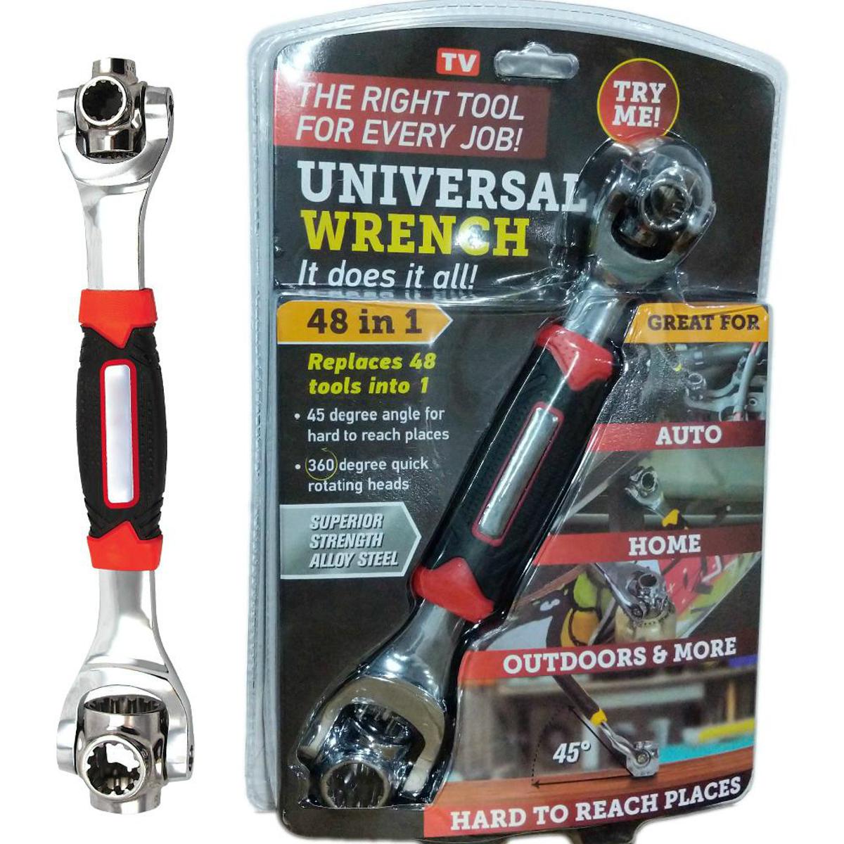 48-In-1 Universal Multi-Function Wrench 360 Degree Rotary Adjustable Spanner