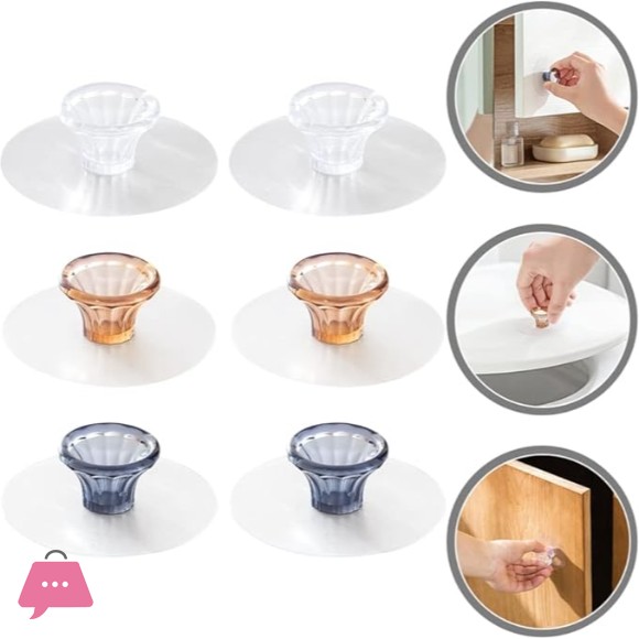 6pcs Drawer Handle Magnetic Locker Accessories Furniture Knobs