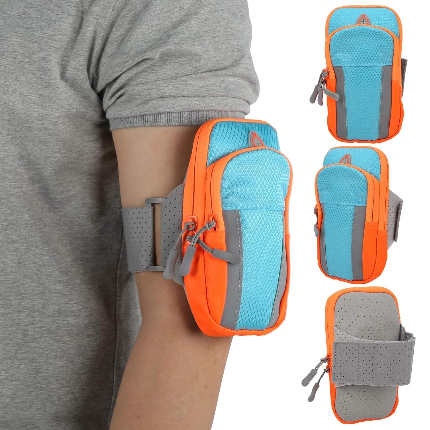 Nylon Sport Arm and tumbler Bag Multipocket with Reflective Strip for Mountaineering Fitness Running