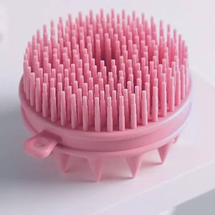 Silicone 2 in 1 Double Sided Multipurpose Shampoo Brush Body Scrubber Hair Scalp Massager