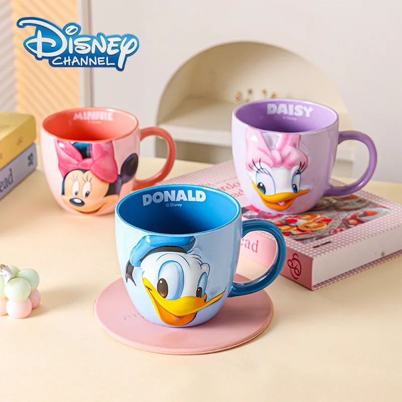 Disney Mickey Mouse 3D Mug Creative Ceramic Coffee Cup with Handle Good-looking Couple Cup - 550ml