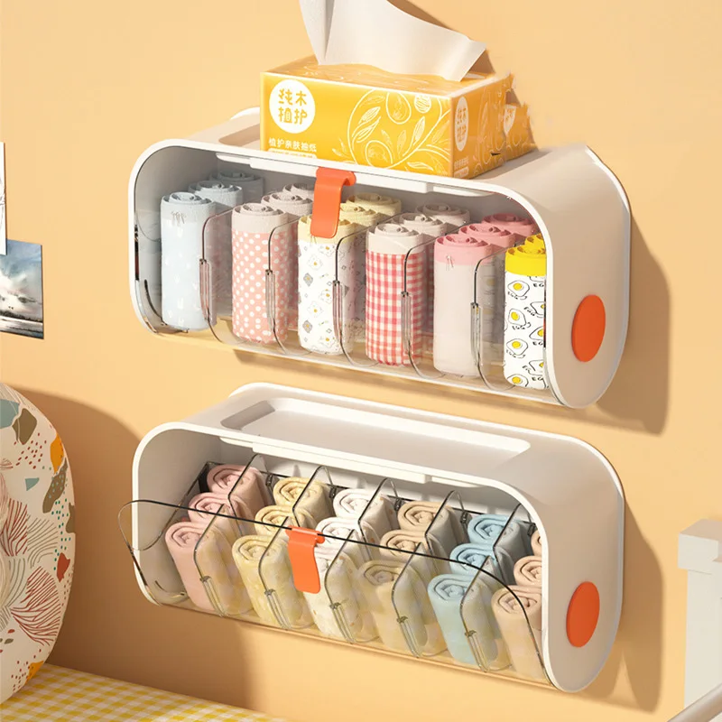 Multifuctional Socks Underwear Storage Artifact Wall-Mounted Punch Free Rack Holder Organizer