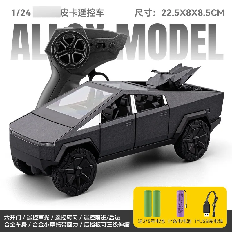 1:24 Scale Diecast Remote Control Tesla Cyber Truck With Light And Sound