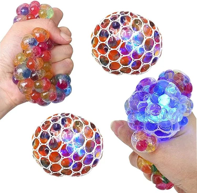 Mesh Squishy Balls Stress Relief Squeeze Grape Balls Slime Stress Ball Anti Stress Toys