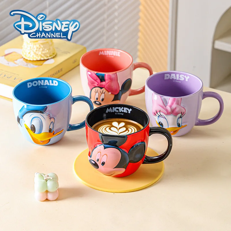 Disney Mickey Mouse 3D Mug Creative Ceramic Coffee Cup with Handle Good-looking Couple Cup - 550ml