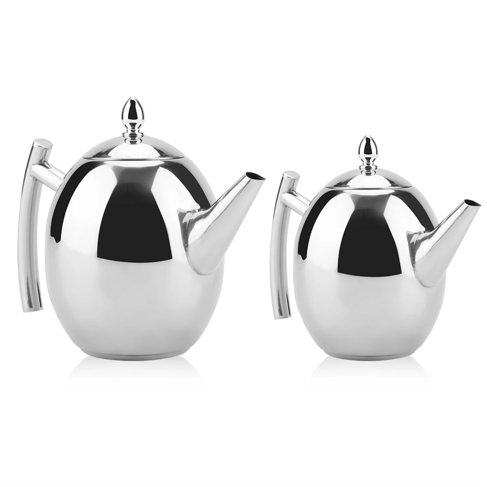 Stainless Steel Kettle Teapot Tea Coffee Water Kettle with Removable Mesh Filter 1000ml/1500ml