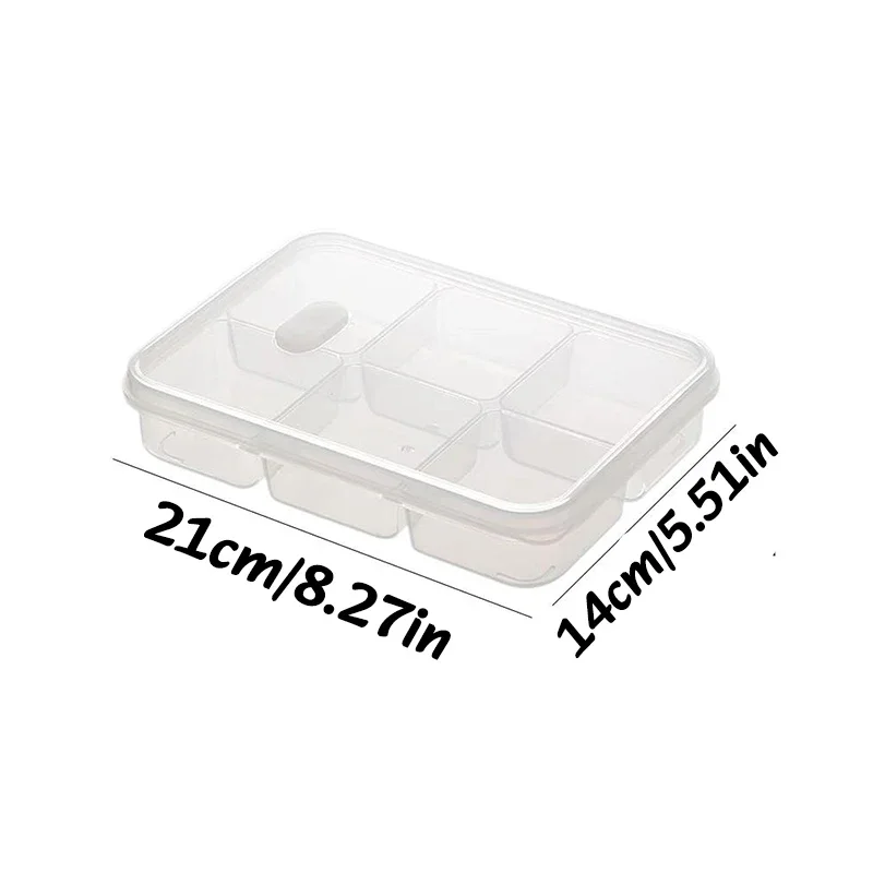 Narrow Compartment Food Storage Containers for The Fridge Designed for Frozen Meats And Suitable for Vegetables And Fruits 6 – Grid