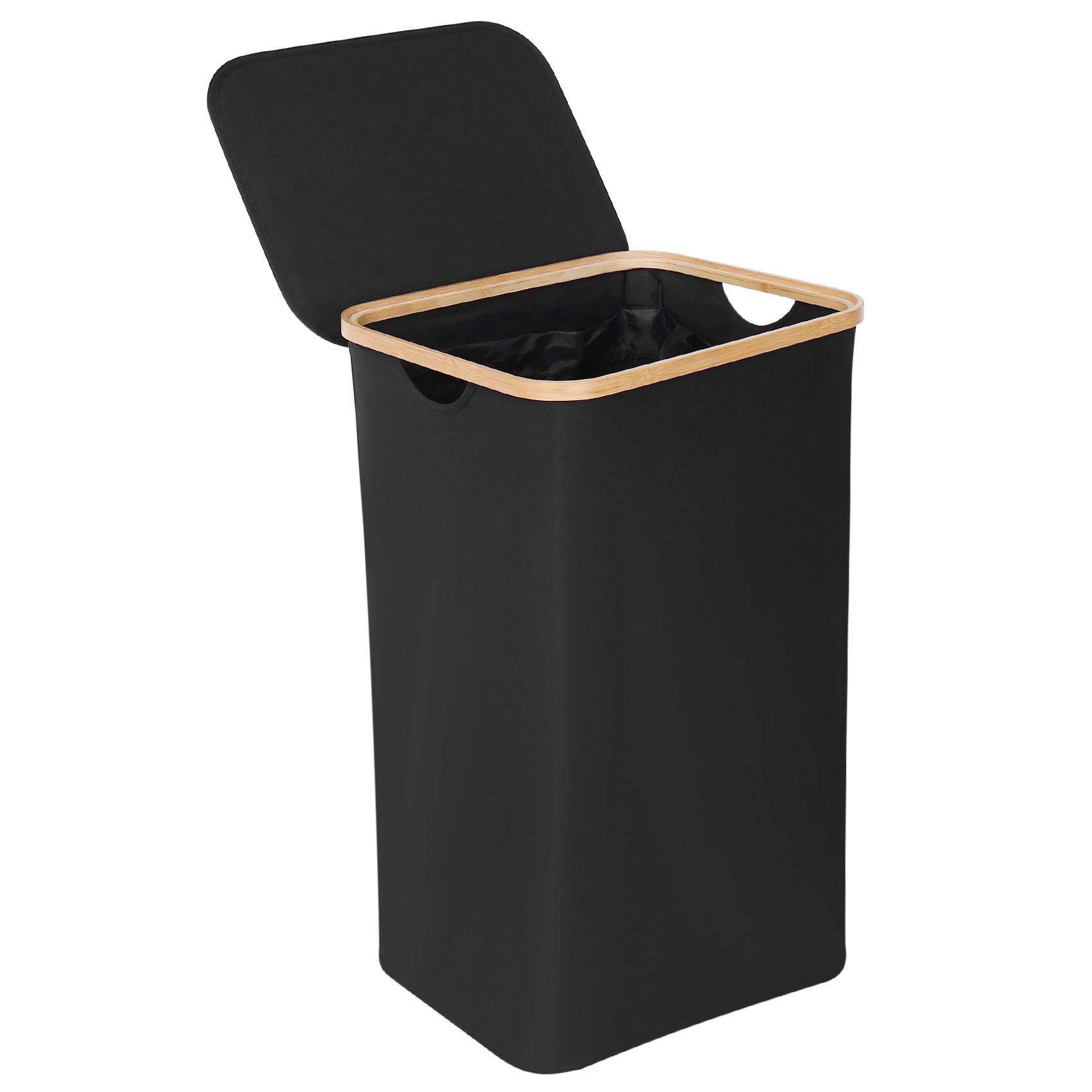 Laundry Basket with Lid Black Laundry Sorter for Bathroom & Bedroom