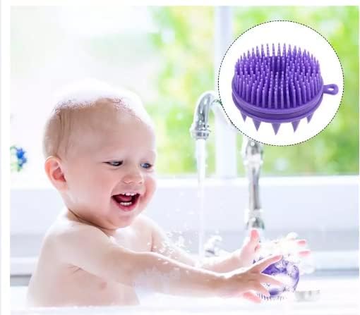 Silicone 2 in 1 Double Sided Multipurpose Shampoo Brush Body Scrubber Hair Scalp Massager